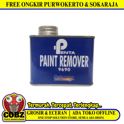 1/4KG/PENTA PAINT REMOVER Cairan Penghapus Cat Kayu Besi Tembok Kaleng