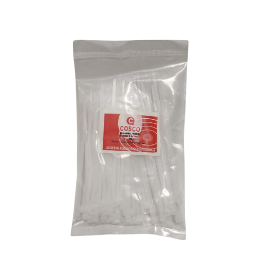 2.5 MM x 100 MM / COSCO Kabel Cable Ties Tali Ripet 10 CM Putih Pack