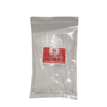 2.5 MM x 100 MM / COSCO Kabel Cable Ties Tali Ripet 10 CM Putih Pack
