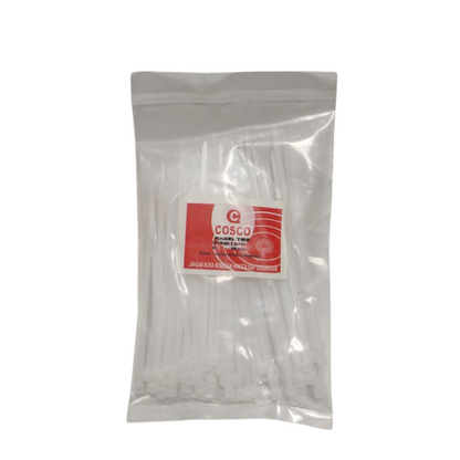 2.5 MM x 100 MM / COSCO Kabel Cable Ties Tali Ripet 10 CM Putih Pack