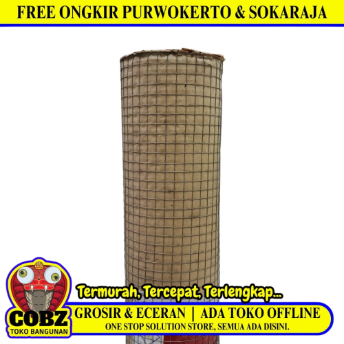 1/2 IN x 1/2 IN x 90 CM x 12 M / KURA Kawat Ram Loket Ayakan Pasir Galvanis Roll
