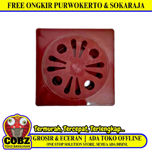 4 IN / GMP Saringan Got Leher Pendek Floor Drain PVC Merah