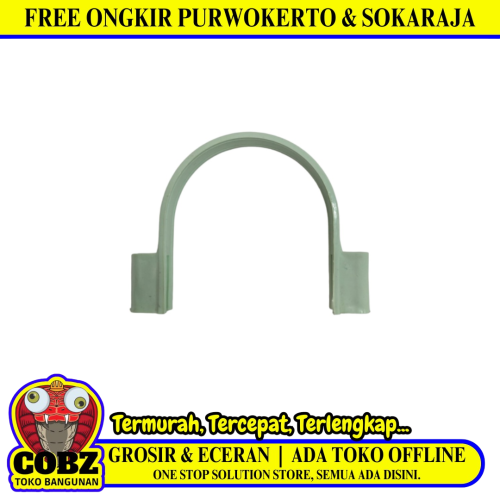 4 IN / ARROW Klem Pipa Plat Pipe Clamp Plastik PVC