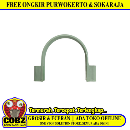 4 IN / ARROW Klem Pipa Plat Pipe Clamp Plastik PVC