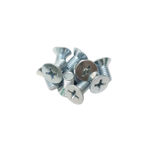 M 8 x 15 MM / NM Baut JF Kepala Rata Plus Putih Biji