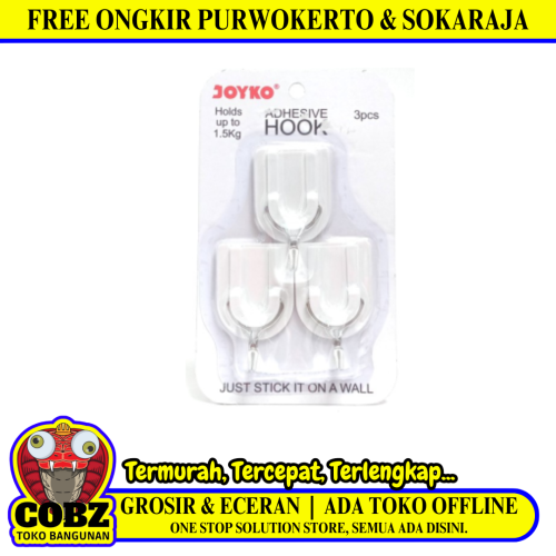 JOYKO ADH-3020 Kapstok Cantel Gantungan Baju Dinding Mini PVC Set