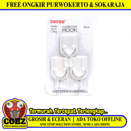 JOYKO ADH-3020 Kapstok Cantel Gantungan Baju Dinding Mini PVC Set