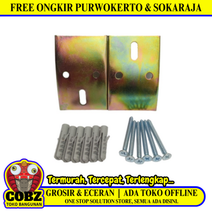 COBZ Klem Bracket Begel Jepit Hak Wastafel Cuci Tangan Stainless