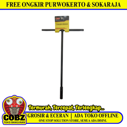 8 MM/ VENUS Kunci Sok Shock Socket T Type Wrench Hitam