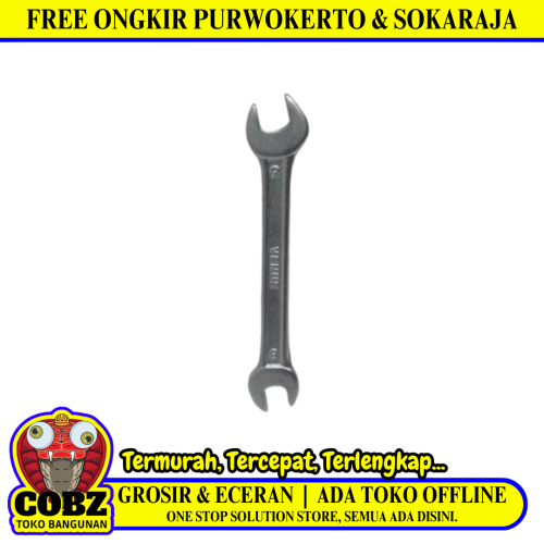 8 MM x 9 MM / TM  Kunci Pas 2 Sisi Bolak Balik Open End Wrench