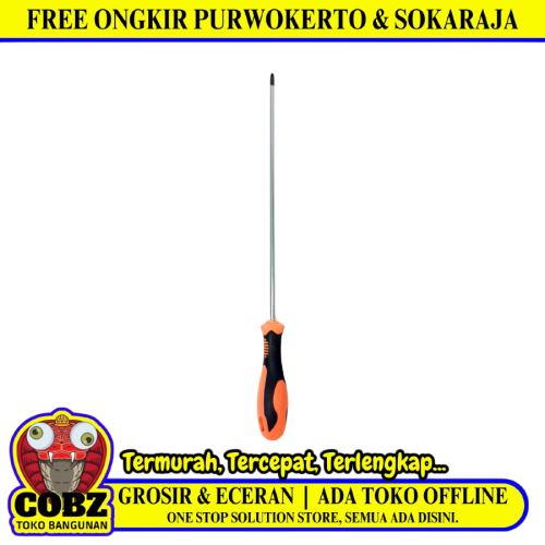 8 IN / COBZ Obeng Screwdriver One Way Plus Gagang Fiber
