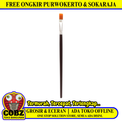 6 MM / SHINING Kuas Lukis Tembok Kayu Besi Air Acrylic Paint Brush