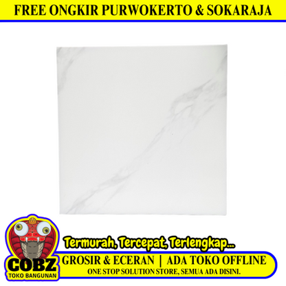 40 CM x 40 CM / ARWANA 6626 Keramik Lantai Rumah Glossy White Dus