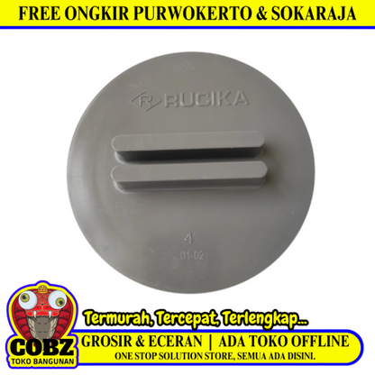 4 INCH / RUCIKA D CLEAN OUT DOP DRAT TUTUP PENUTUP SAMBUNGAN PIPA