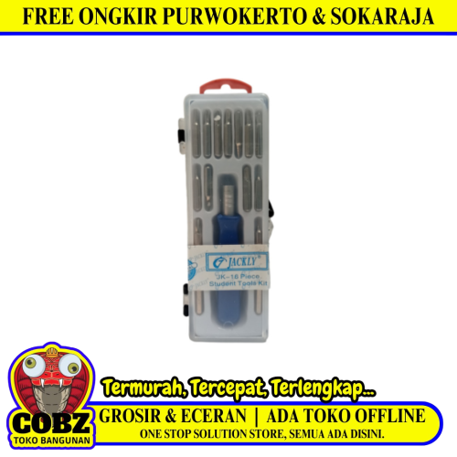 JACKLY Obeng Reparasi Jam HP Komputer Kacamata 15 Pcs Set