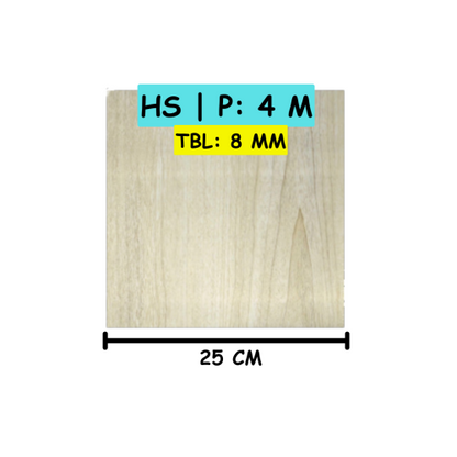 8 MM x 30 CM x 4 M / SHUNDA PLAFON K-9118 Plafon Gypsum GRC U PVC Hotstamping Lembar