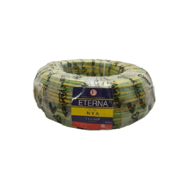 1 INTI x 4 MM x 100 M / ETERNA NYA Tunggal Kabel Tembaga SNI Kuning Roll