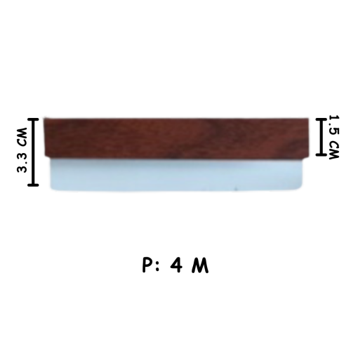 1.5 CM x 4 M / SHUNDA PLAFON LS.301-8 List Profil U Plafon U PVC Batang