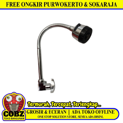 1/2 IN / BRACHIO Kran Angsa Fleksibel Sink BCP Tembok Stainless