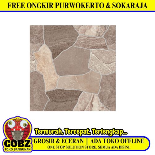 30 CM x 30 CM / ASIA TILE OSLO Keramik Lantai Teras Garasi Matte Brown Dus