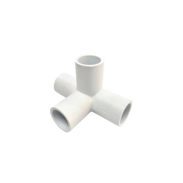 1/2 IN / TM Tee 4 Way 90 Derajat Fitting Pipa Hidroponik PVC Pcs