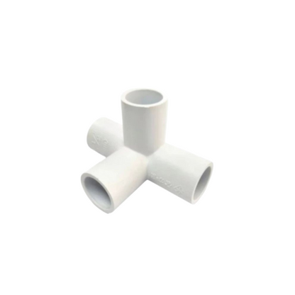 1/2 IN / TM Tee 4 Way 90 Derajat Fitting Pipa Hidroponik PVC Pcs