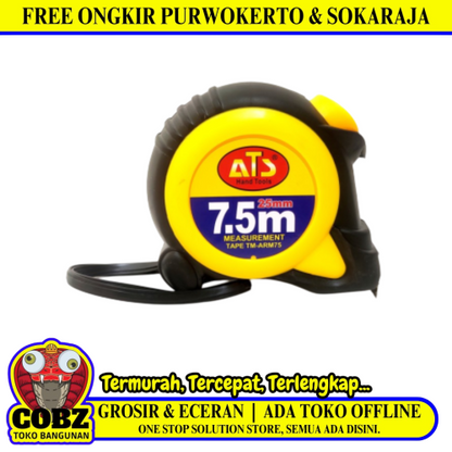 7.5 M / ATS Meteran Alat Ukur Tukang Bangunan Measuring Tape