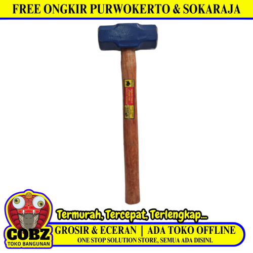 3 LB / BISON Palu Martil Bodem Batu Sledge Hammer Gagang Kayu