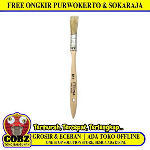 1/2 IN/ETERNA 611 Kuas Cat Tembok Kayu Besi Air Acrylic Paint Brush