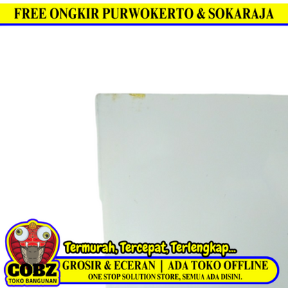 3 MM x 120 CM x 240 CM / KUNCI Triplek Melamin 1 Sisi  Glossy Putih Lembar