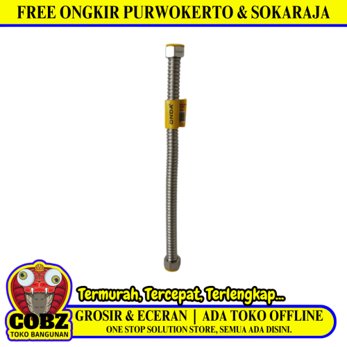 1/2 IN x 30 CM / ONDA Selang Fleksibel Sink Hose Kloset Spiral Stainless
