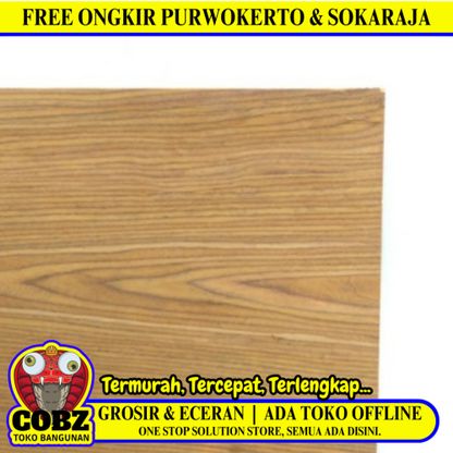 3 MM x 120 CM x 240 CM / NM Triplek Teakwood Biasa Lembar