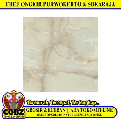 50 CM x 50 CM / PLATINUM SALVATORE Keramik Lantai Rumah Glossy Green Dus