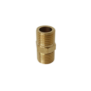 1/4 IN / TM Double Nepel Drat Luar Nipple Male Outer Kuningan