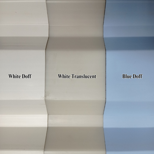 10 MM x 830 MM x 4 M / ALDERON RS 830 Atap U PVC Double Layer White Doff Lembar