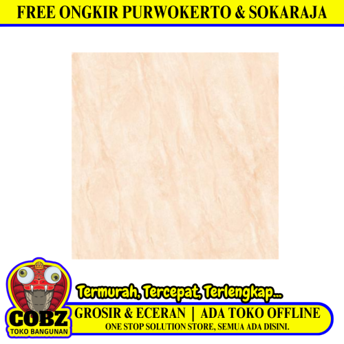 40 CM x 40 CM / ACCURA MURCIA Keramik Lantai Rumah Glossy Beige Dus