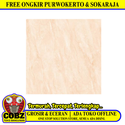 40 CM x 40 CM / ACCURA MURCIA Keramik Lantai Rumah Glossy Beige Dus