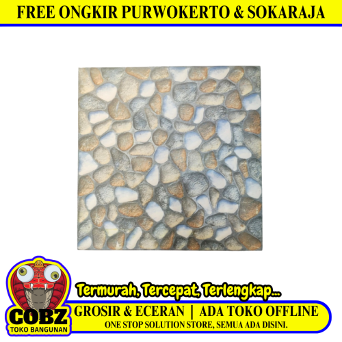40 CM X 40 CM / ACCURA  LAVA STONE Keramik Lantai Teras Garasi Matte Jade Dus