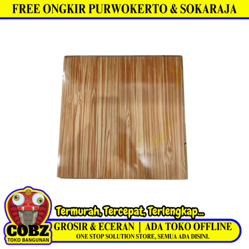 40 CM x 40 CM / ARWANA BORNEO FANCY Keramik Lantai Rumah Glossy Beige Dus