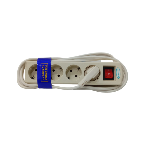 4 LUBANG x 300CM/KAWACHI STEELE Stop Kontak Colokan Terminal Kabel 3 M
