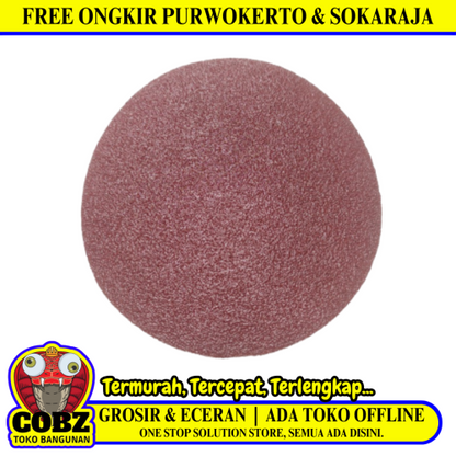 4 IN x GRIT 80 / TM Amplas Velcrow Bulat Tempel Gerinda Lembar