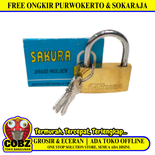 50 MM/ SAKURA  Gembok Pintu Pagar Padlock Anti Maling Leher Pendek