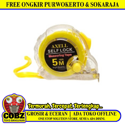 5 M / AXELL Meteran Alat Ukur Tukang Bangunan Measuring Tape