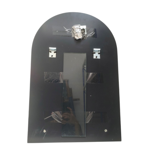 40CM X 60CM / GRAGE Cermin Wastafel Kaca Kamar Mandi 1/2 Bulat Set