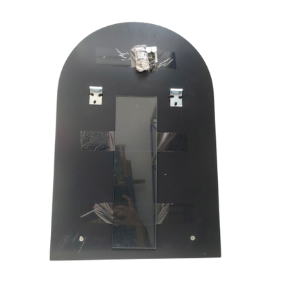 40CM X 60CM / GRAGE Cermin Wastafel Kaca Kamar Mandi 1/2 Bulat Set