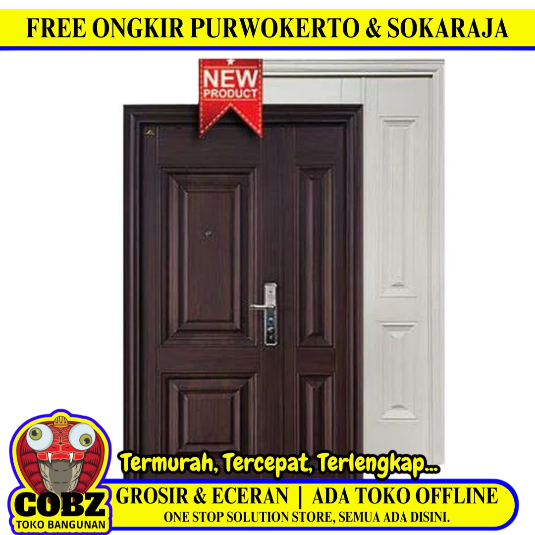 5 CM x 120 CM x 210 CM / FORTRESS FORT 120.19 MOM & SON Pintu Kamar Mandi Baja White Set