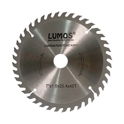7 IN x T 40 / LUMOS LMS.C06-006 Circular Saw Mata Gerinda Potong Kayu Wood Cutting