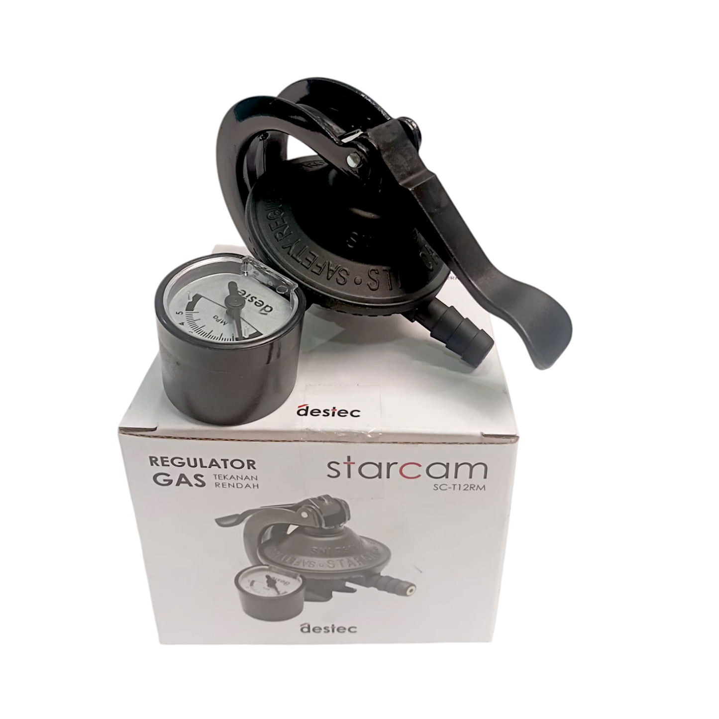 STARCAM T12 Regulator Kepala Tabung Gas LPG Tekanan Rendah + Meteran Set