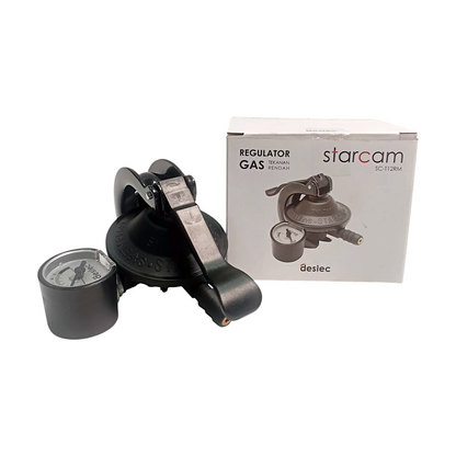STARCAM T12 Regulator Kepala Tabung Gas LPG Tekanan Rendah + Meteran Set