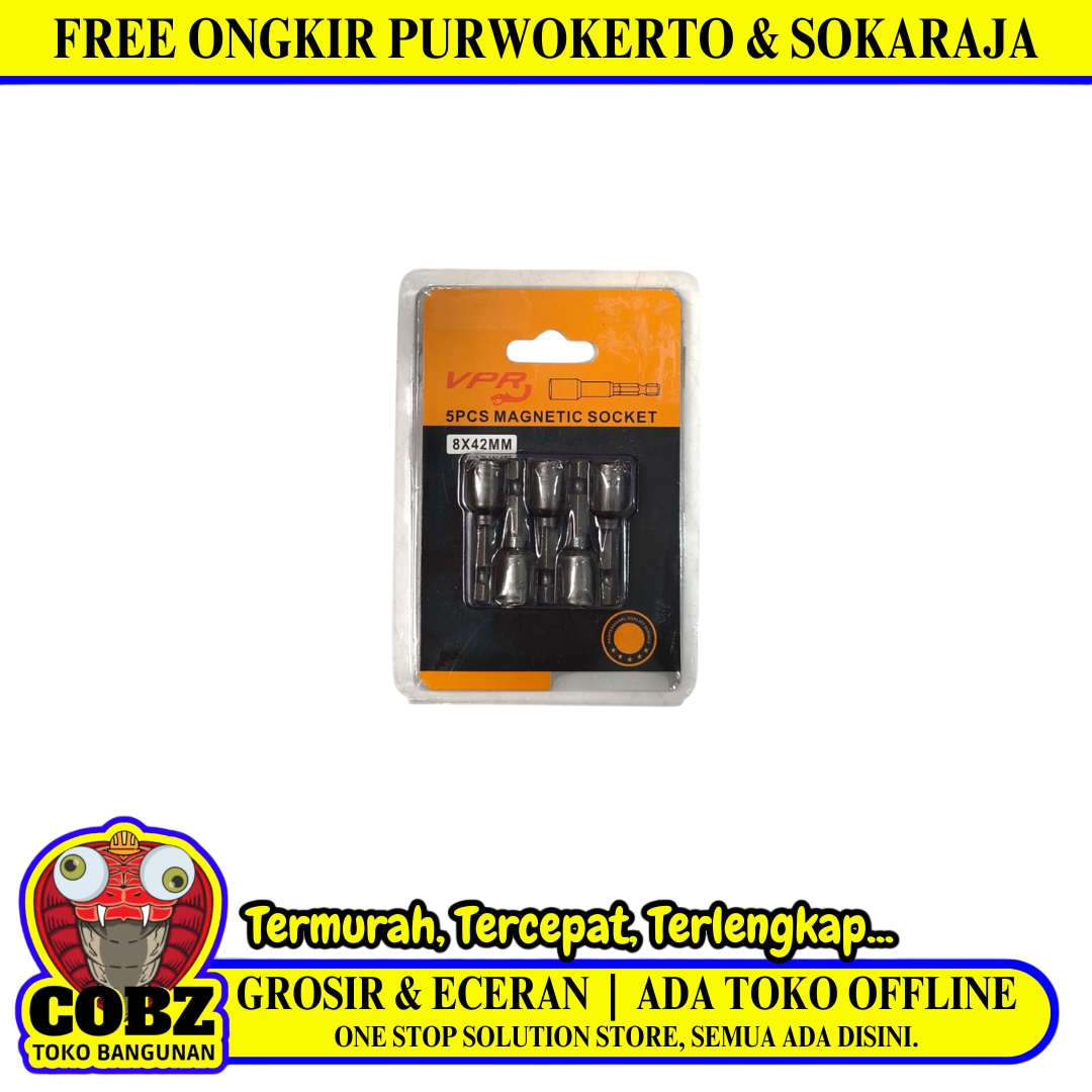 8 MM x 42 MM / VPR Mata Bor Kunci Sok Baut Baja Roofing Hex Set
